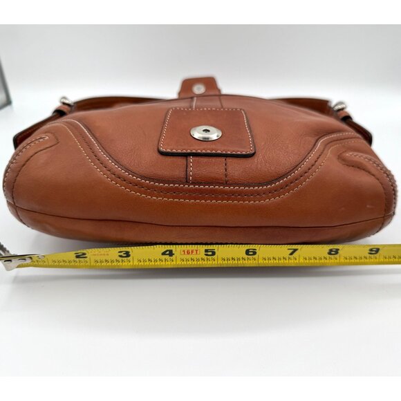 Coach Legacy F10188 British Tan Glove-Tanned Leather Hobo Bag Silver Hardware - Picture 9 of 14